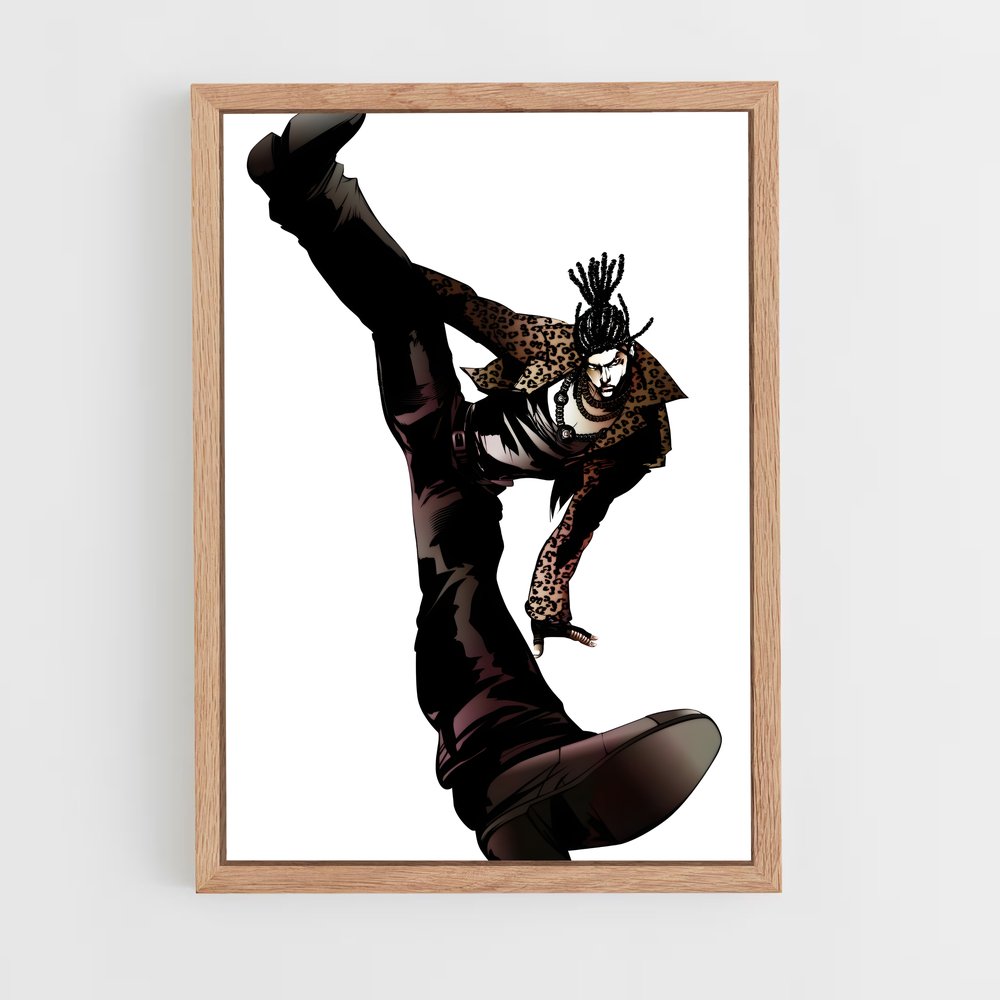Poster Trickster en Léopard – affiche Capoeira (vue 4)